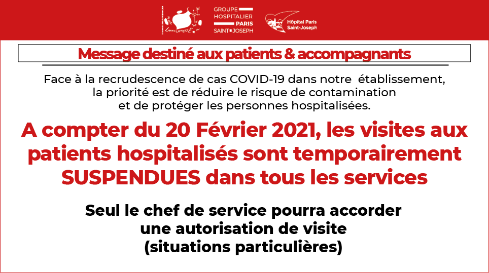 visites interdites hml - Visites temporairement suspendues