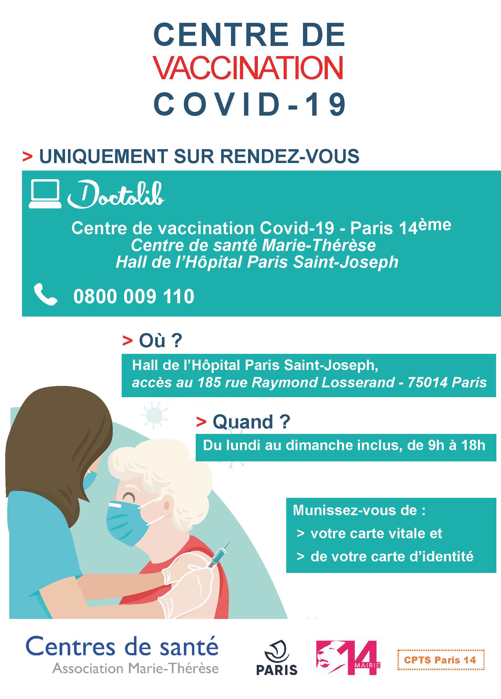 affiche centre de vaccination covid 1 - Ouverture d'un centre de vaccination