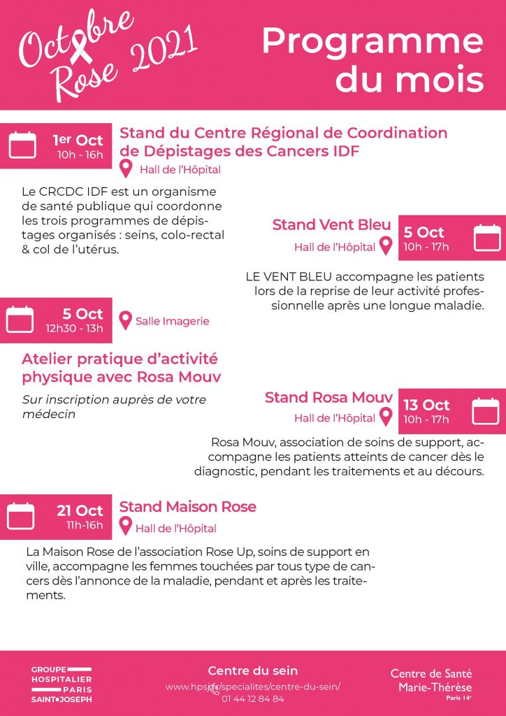 programme asso octobre rose 2021 externe - Octobre Rose 2021