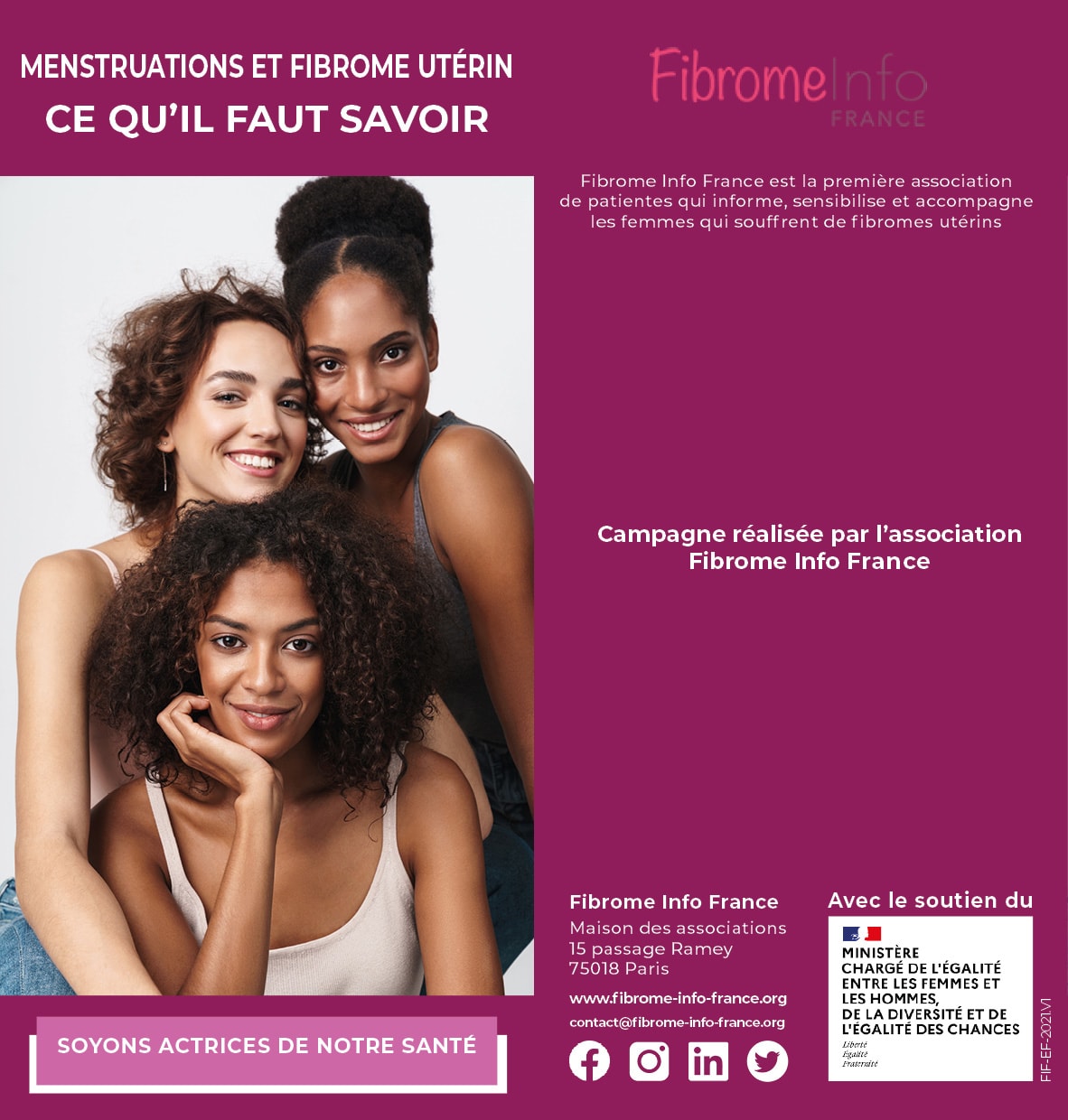 depliant - Fibrome : menstruations et fibrome utérin