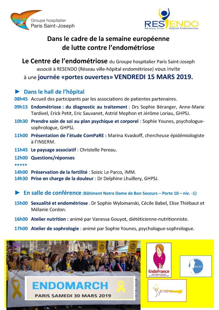 programme endo - Semaine européenne de lutte contre l’endométriose