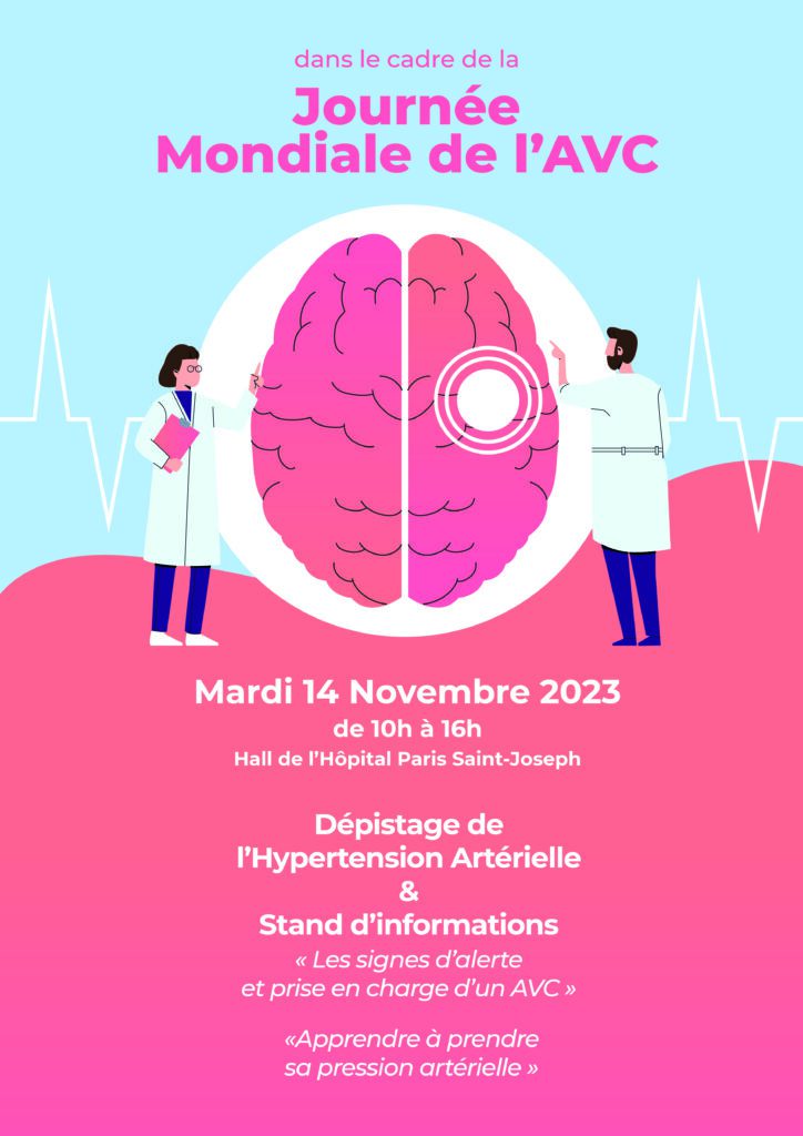 affiche journee avc 2023 plan de travail 1 - Journée mondiale de l'Accident Vasculaire Cérébral