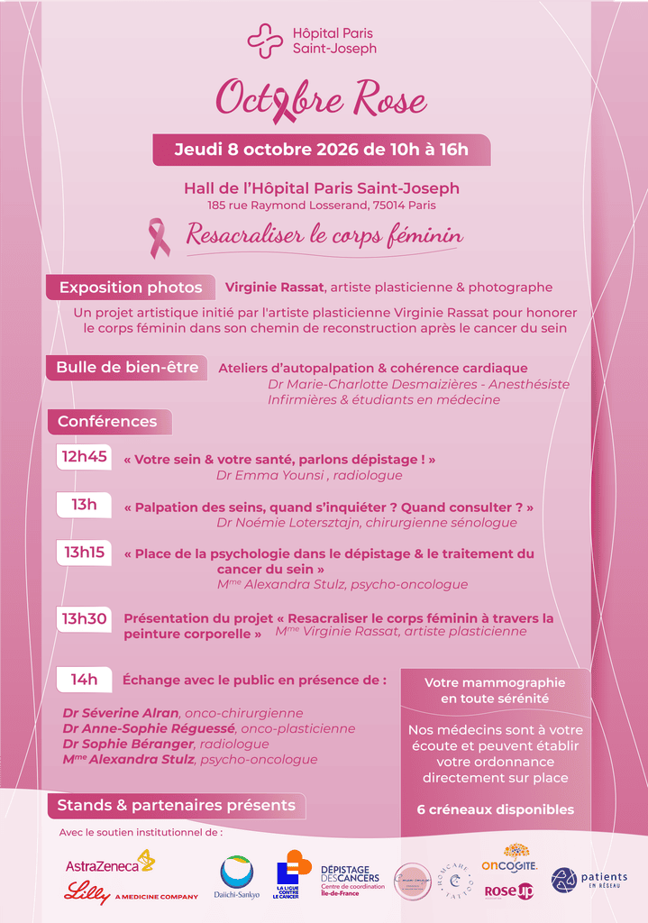 Journée Portes Ouvertes Octobre Rose 2026 1 poster programme octobre rose 2026